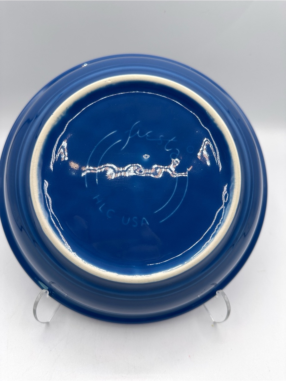 Fiesta 8.25” Bowl. Classic rim, darker Blue Pasta bowl - Picture 4 of 8